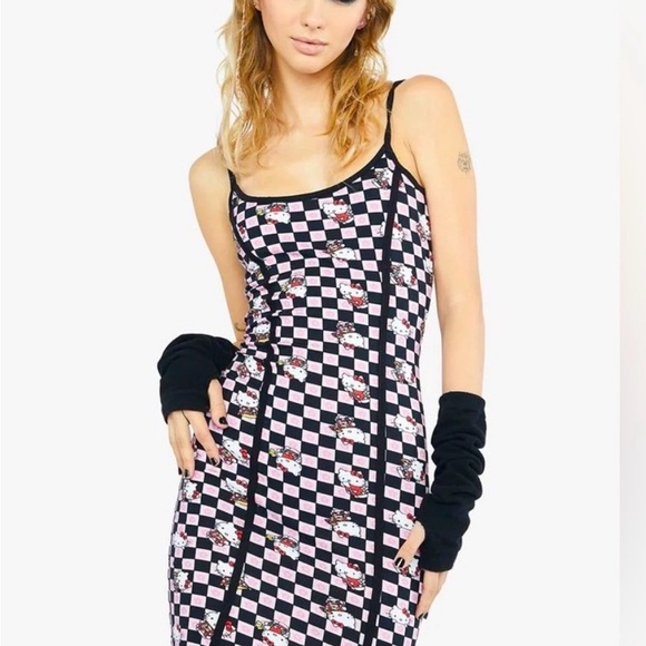 Sanrio Dresses & Skirts - Sanrio Pink and Black Checkered Mini Dress